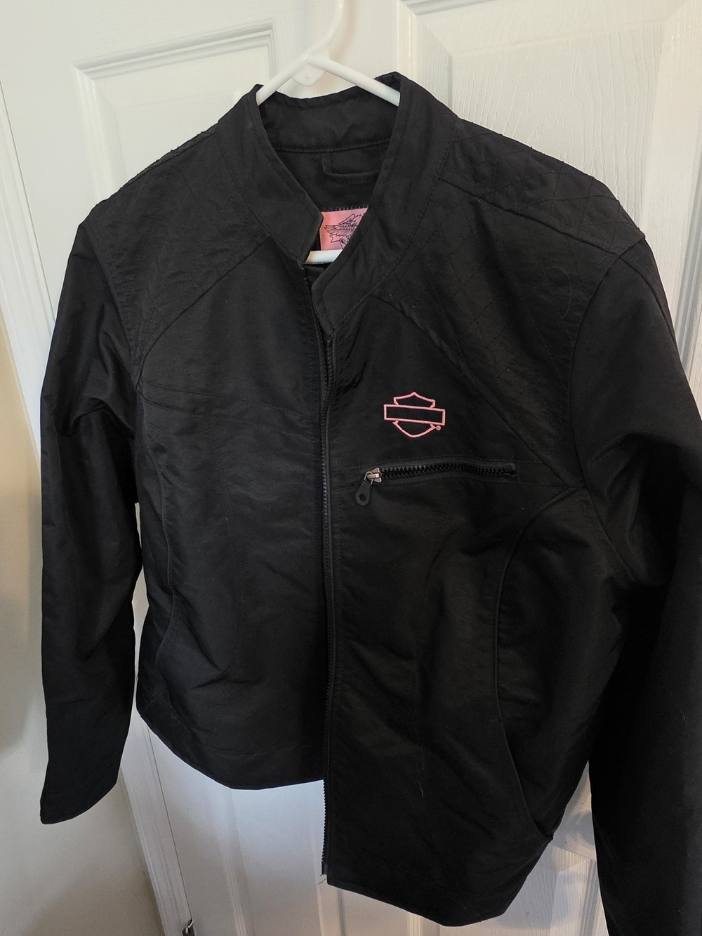 Harley-Davidson Black Lightweight Jacket with Pink Logo